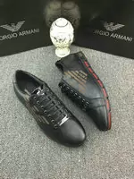 baskets en cuir emporio armani zapatos ga noir